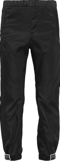 prada pants rubber cuff|Black Light Nylon wide.